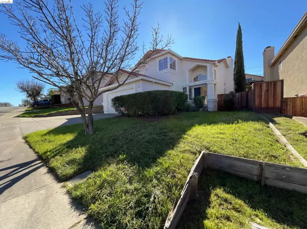 a view of a yard in front of house