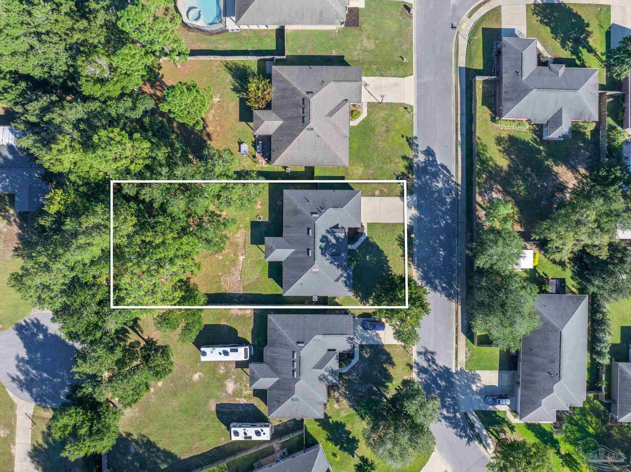 5607 Cane Syrup Circle Pace, FL 32571 - Photo 54 of 54 an aerial view of houses and roads