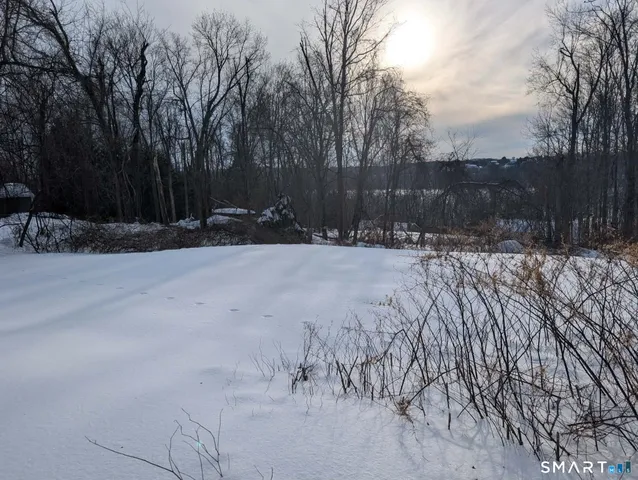 a street view covered with snow
