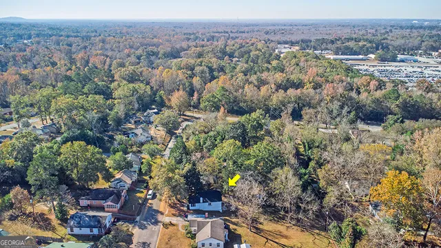an aerial view of multiple house