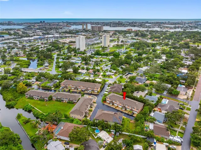 an aerial view of multiple house