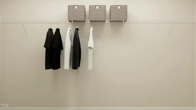 a close view of walk in closet