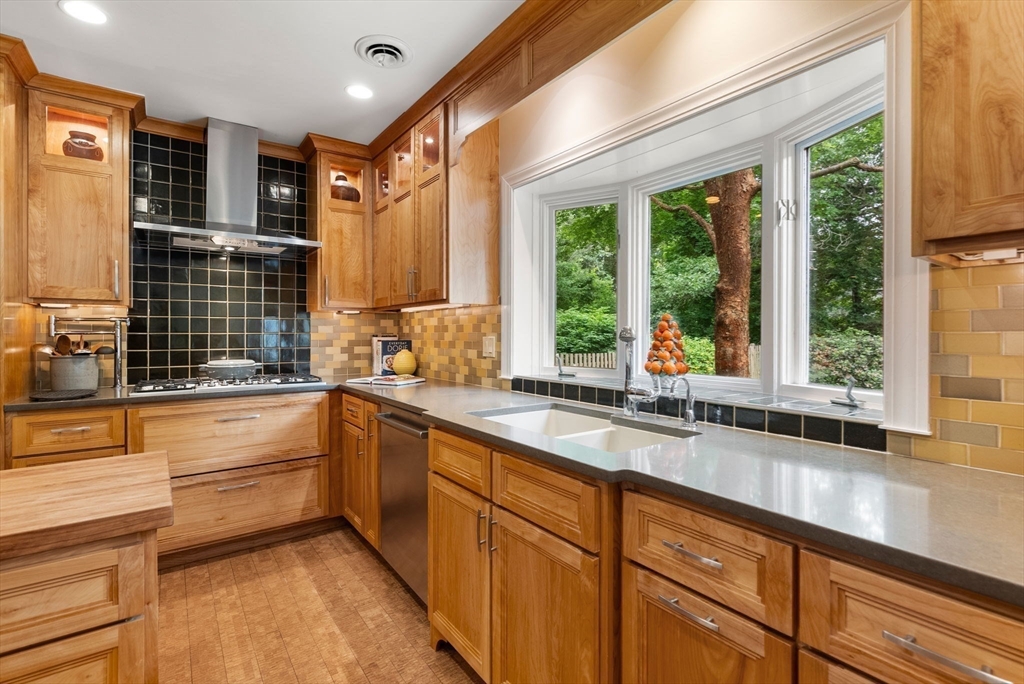 120 Lincoln Road Wayland, MA 01778 - Photo 11 of 34 a kitchen with sink and large window