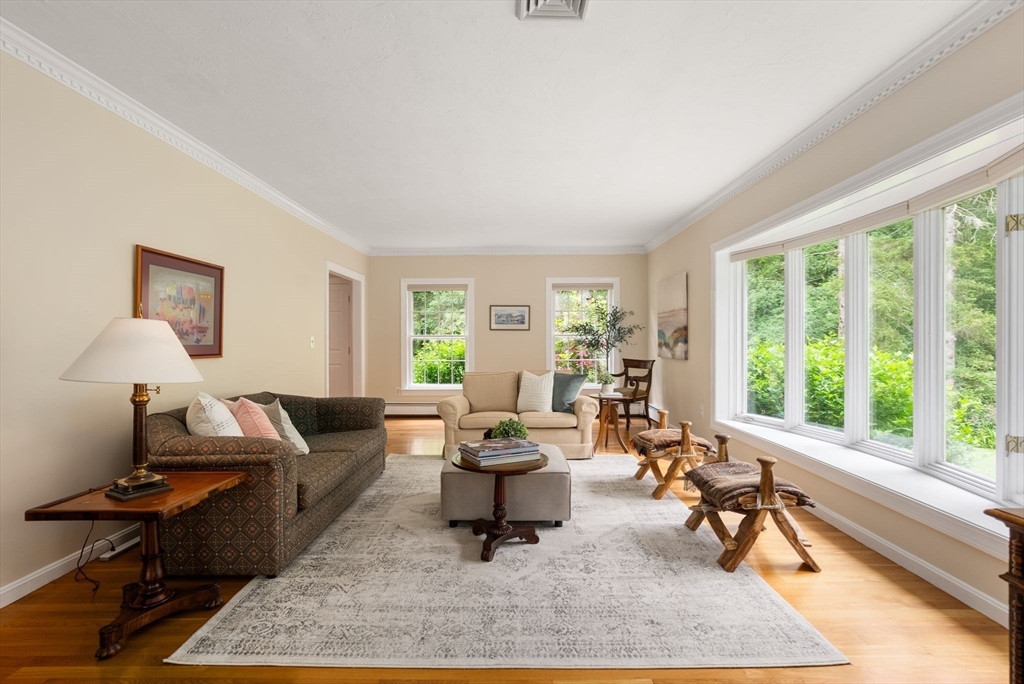 120 Lincoln Road Wayland, MA 01778 - Photo 6 of 34 a living room with furniture and a large window