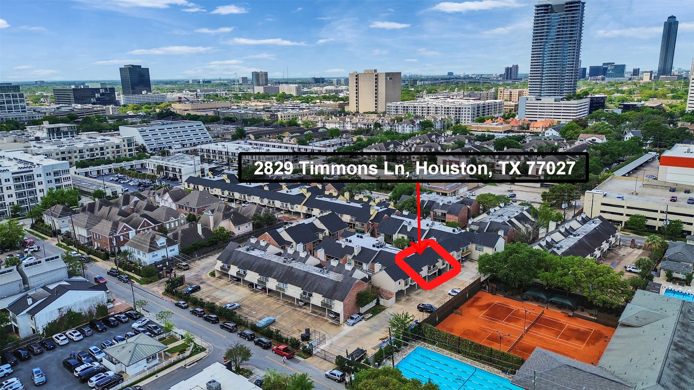 2829 Timmons Lane, Unit 204 Houston, TX 77027 - Photo 30 of 32 an aerial view of a city