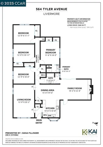 $1,095,000 | 564 Tyler Avenue, Livermore, CA 94550