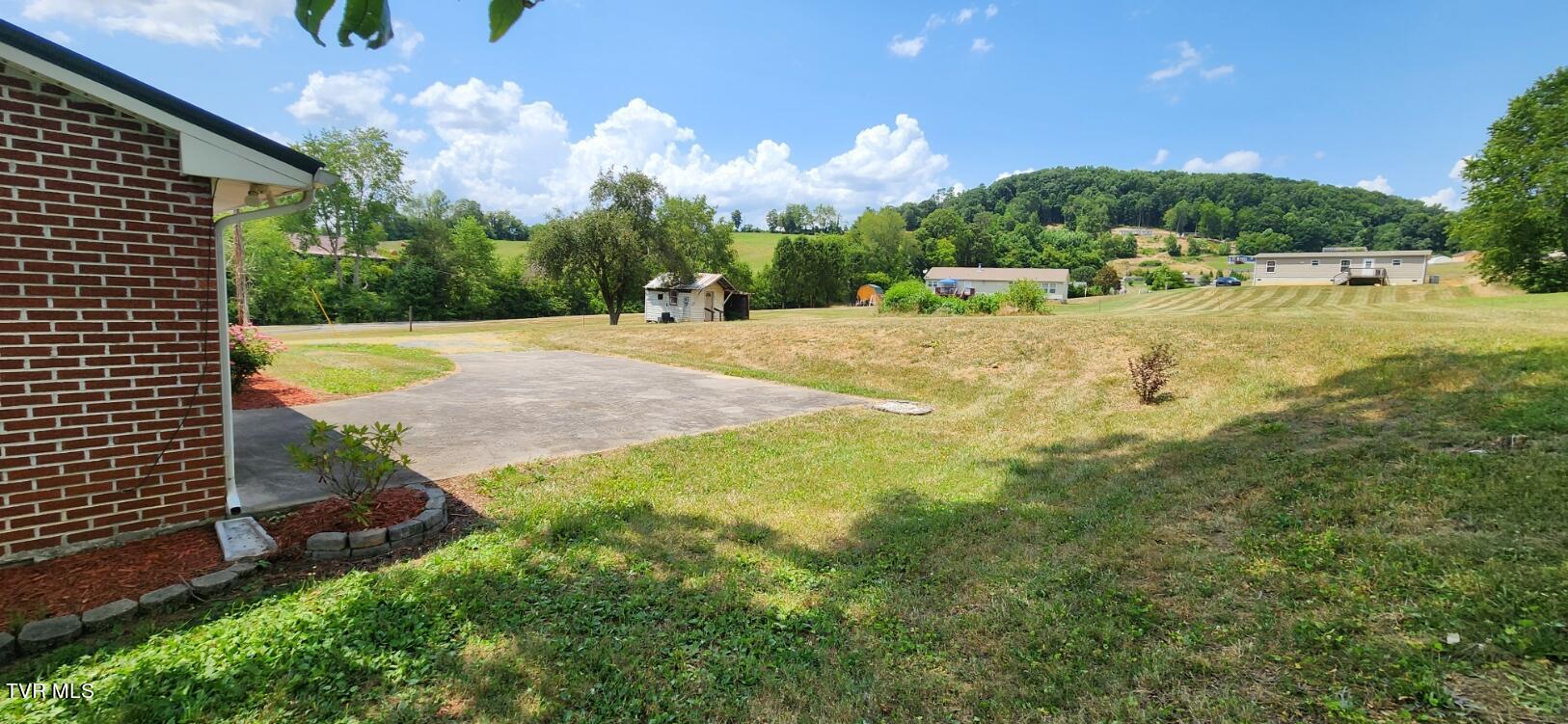 4149 Carters Valley Road Church Hill, TN 37642 - Photo 30 of 46 Back driveway and yard - survey stakes a