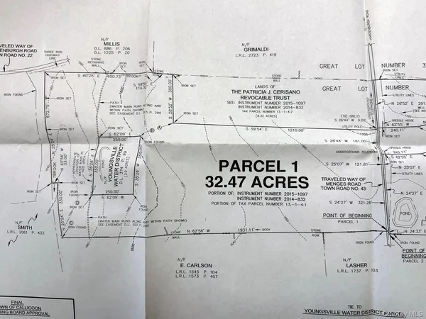 a view of a dry yard with trees