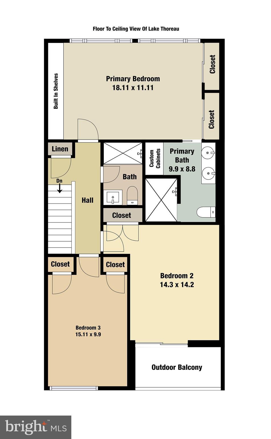 2012 Lakebreeze Way Reston, VA 20191 - Photo 77 of 78 Upper Level Floorplan