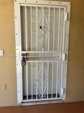 a view of a door with a door