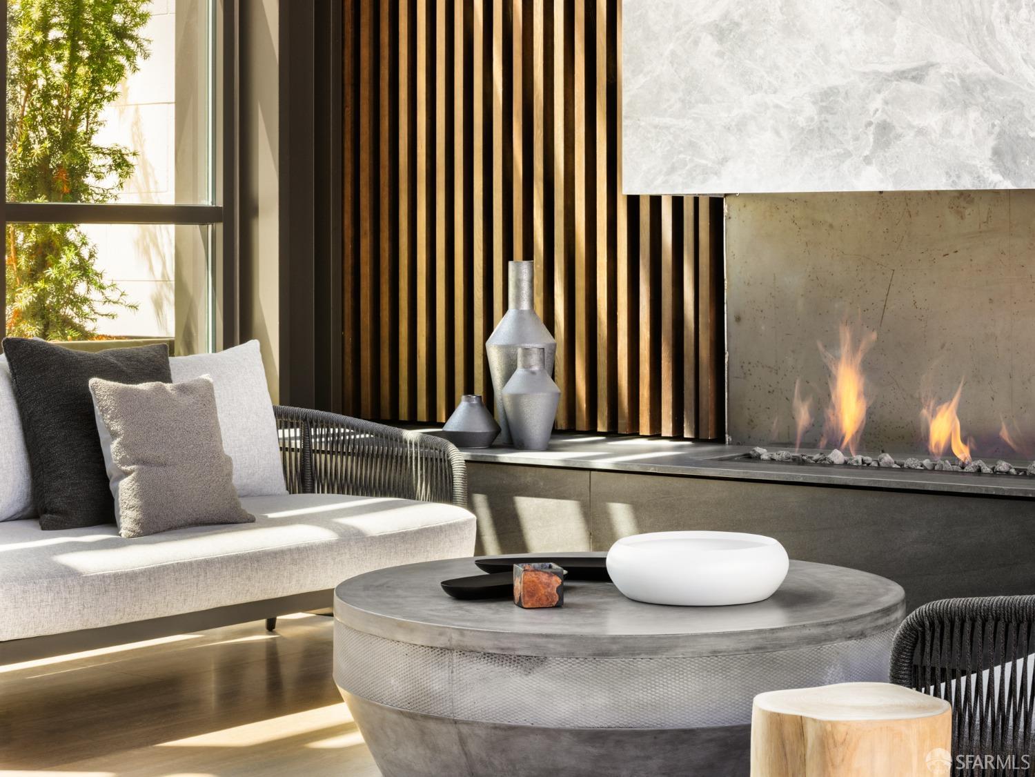 1 Bristol Court, Unit 217 San Francisco, CA 94130 - Photo 13 of 43 Cozy up to the fire on a cool morning with your complimentary coffee provided daily in The Bristol Lobby.