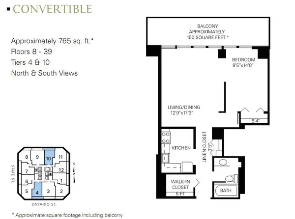 $2,000 | 10 East Ontario Street, Unit 3804, Chicago, IL 60611