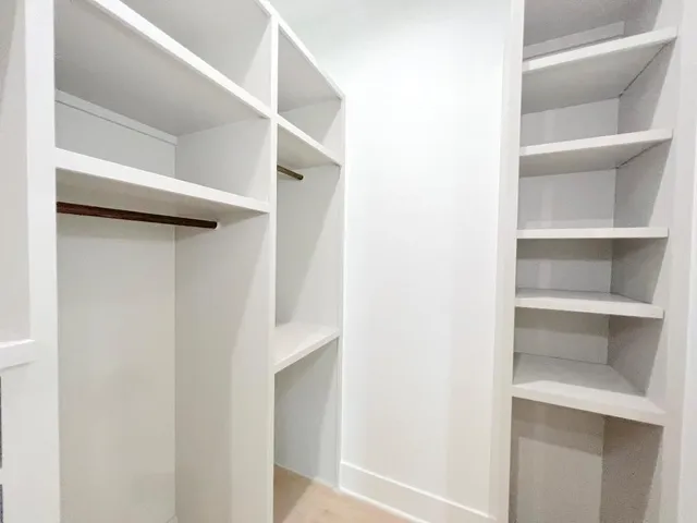 a close up view of racks on the wall