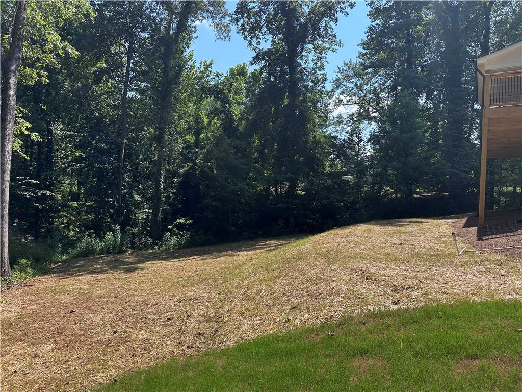 6312 Woodstock Road Acworth, GA 30102 - Photo 36 of 44 a backyard of a house with lots of green space