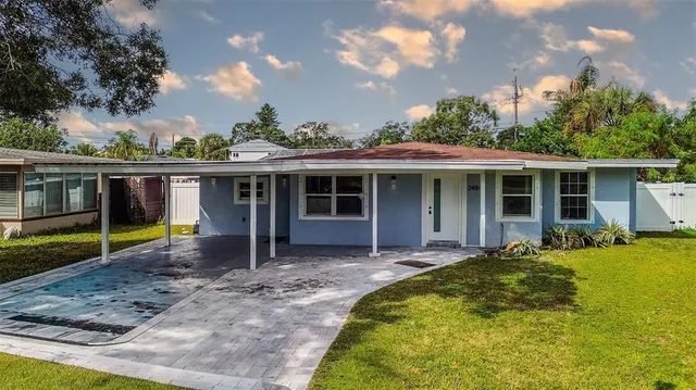 a front view of a house with porch