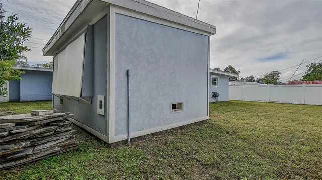 a backyard of a house