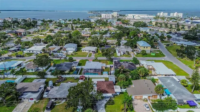 an aerial view of a city