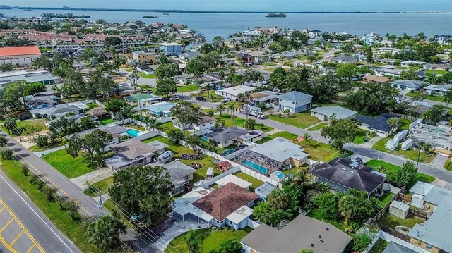 an aerial view of multiple house