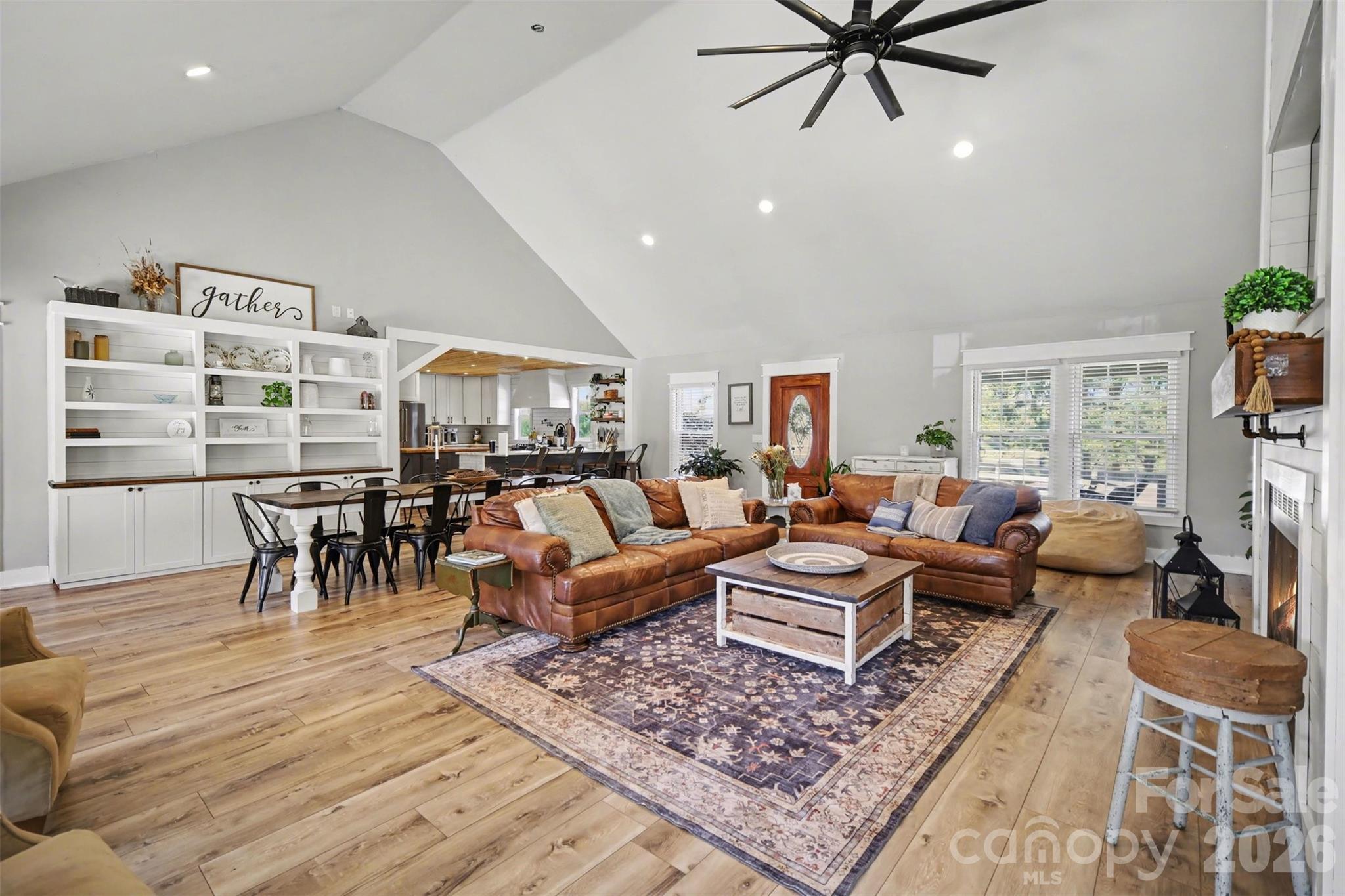 5226 Old Plank Road Iron Station, NC 28080 - Photo 4 of 45 a living room with furniture and a wooden floor