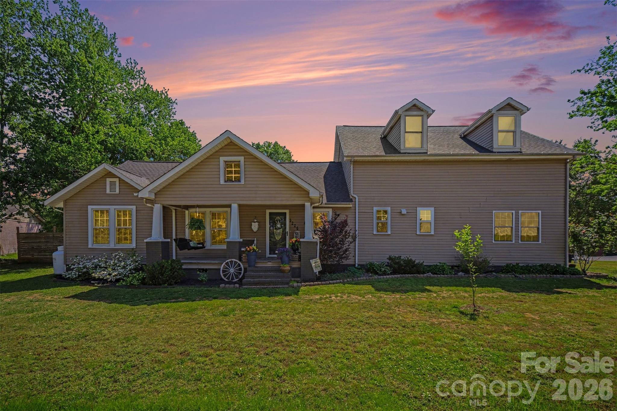 5226 Old Plank Road Iron Station, NC 28080 - Photo 43 of 45 a front view of a house with garden