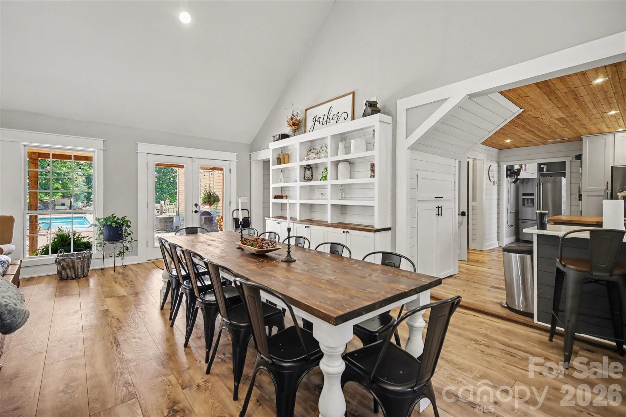 5226 Old Plank Road Iron Station, NC 28080 - Photo 7 of 45 a view of a dining room with furniture and wooden floor