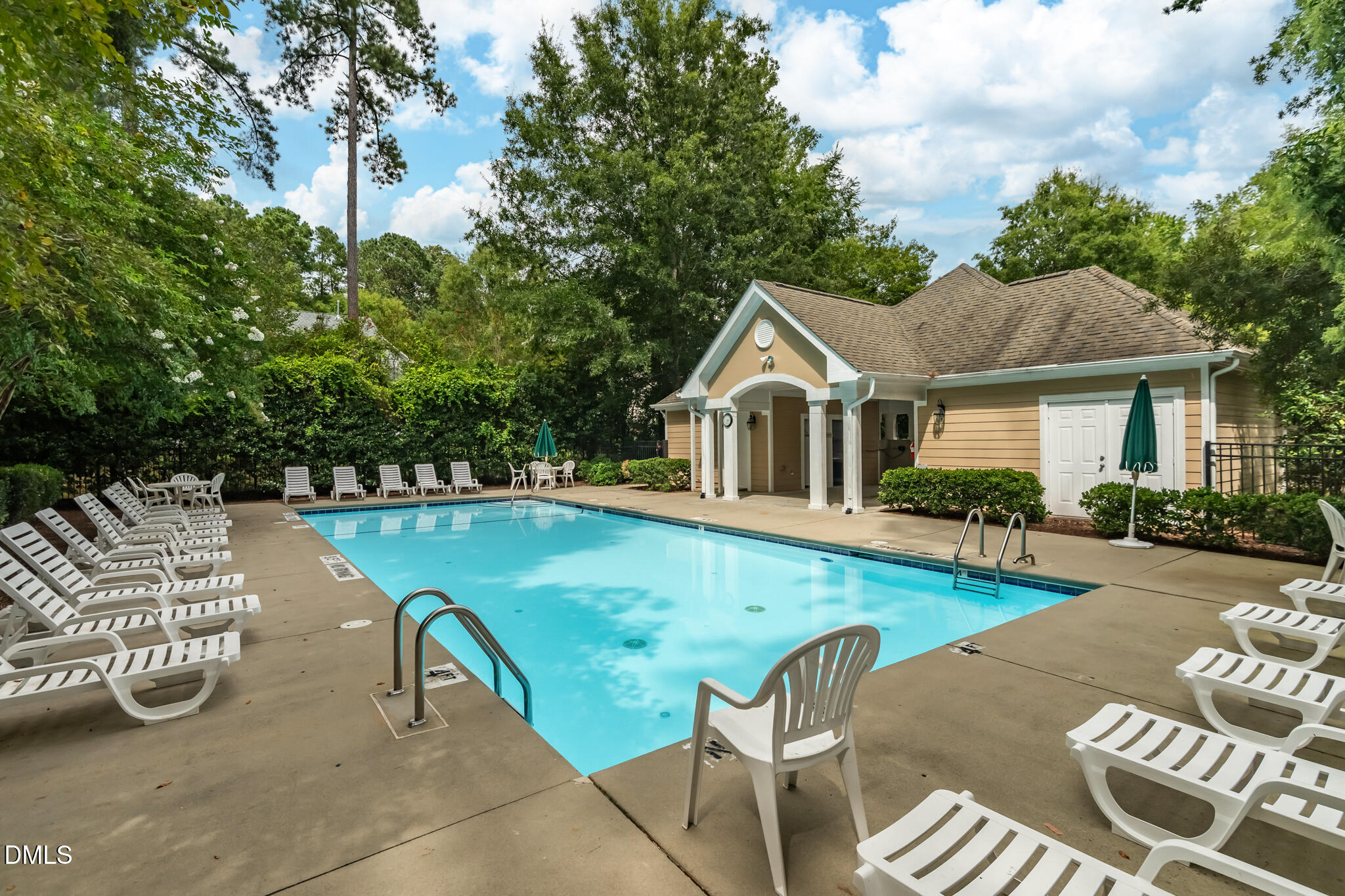 1604 Timber Wolf Drive Durham, NC 27713 - Photo 45 of 48 a view of house with swimming pool and sitting area
