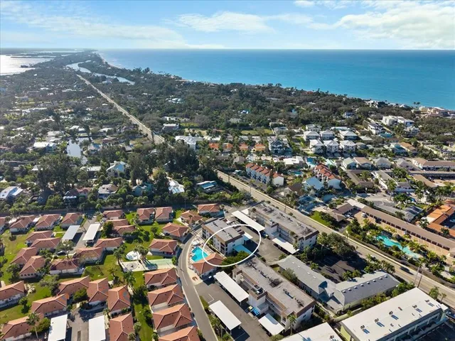 an aerial view of a city