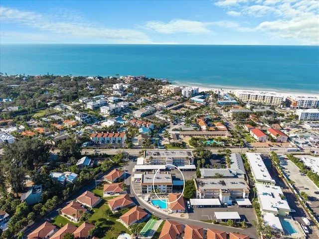 an aerial view of a city