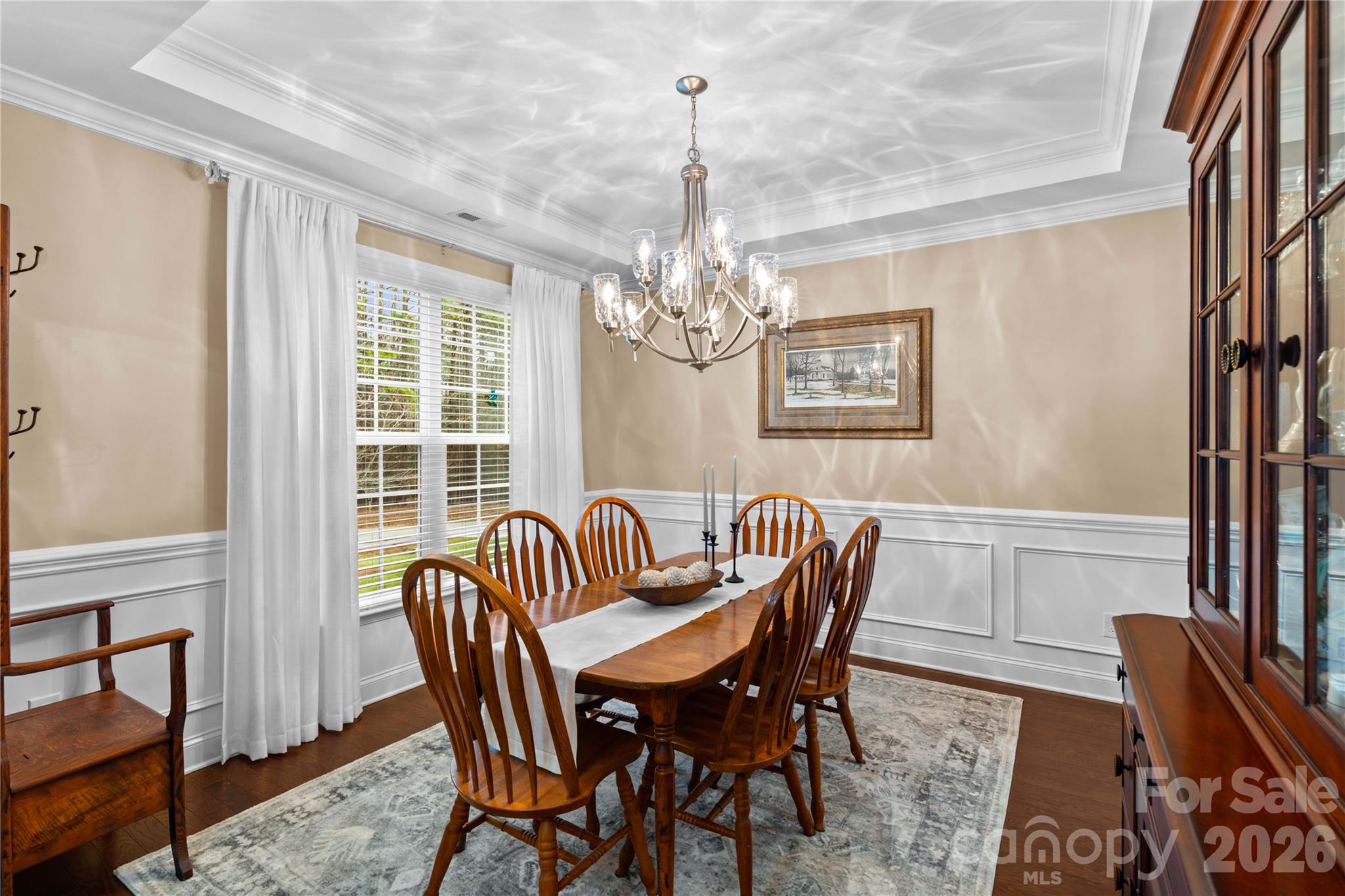 106 Dayvault Cut Road Troutman, NC 28166 - Photo 6 of 48 a view of a dining room with furniture and chandelier