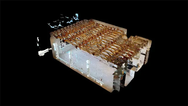 a view of a balcony with wooden floor and city view