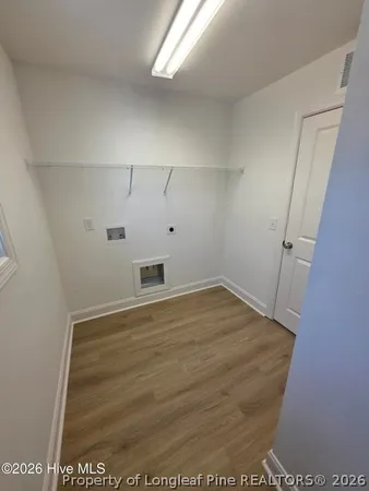 a view of hallway with front door