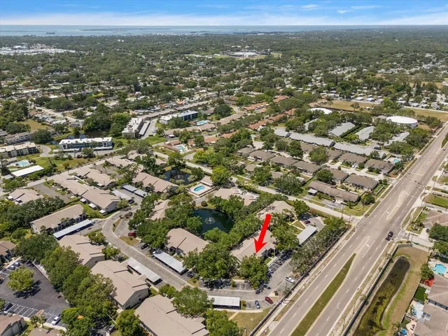 an aerial view of multiple house