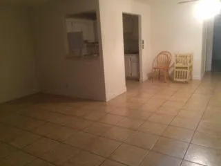 a view of a room with a washing machine