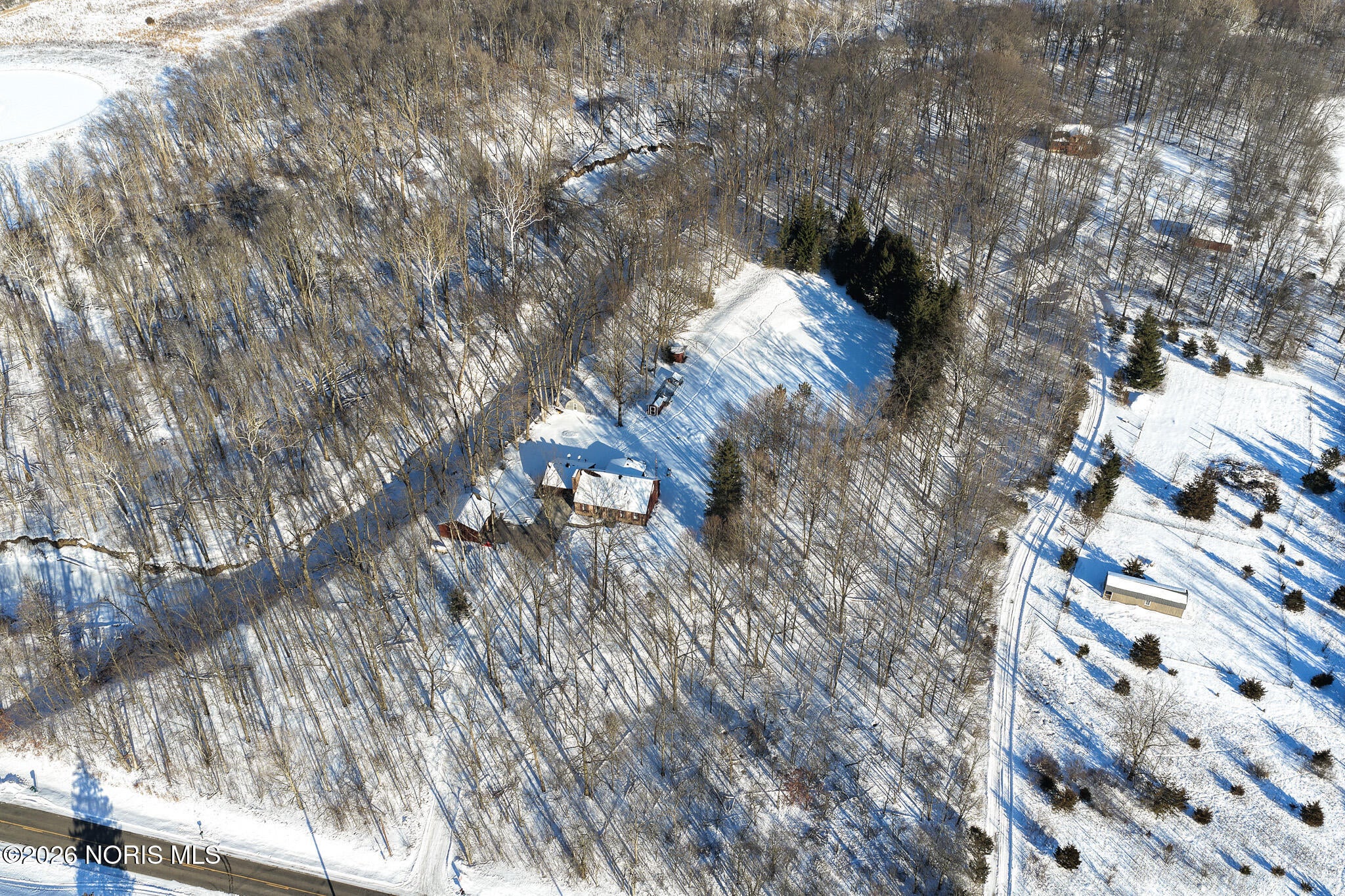 4463 Glenburg Road Defiance, OH 43512 - Photo 4 of 38 Aerial to see pond in back and wooded acreage