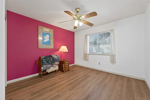 a view of a livingroom with a workspace
