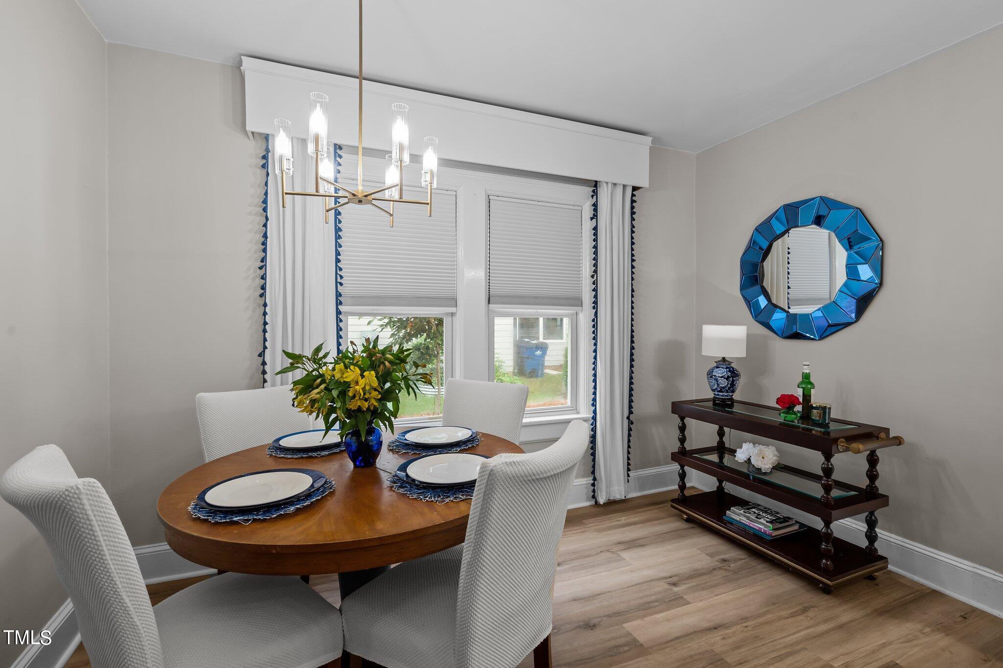 3215 Merriman Avenue Raleigh, NC 27607 - Photo 15 of 66 a dining room with furniture and wooden floor