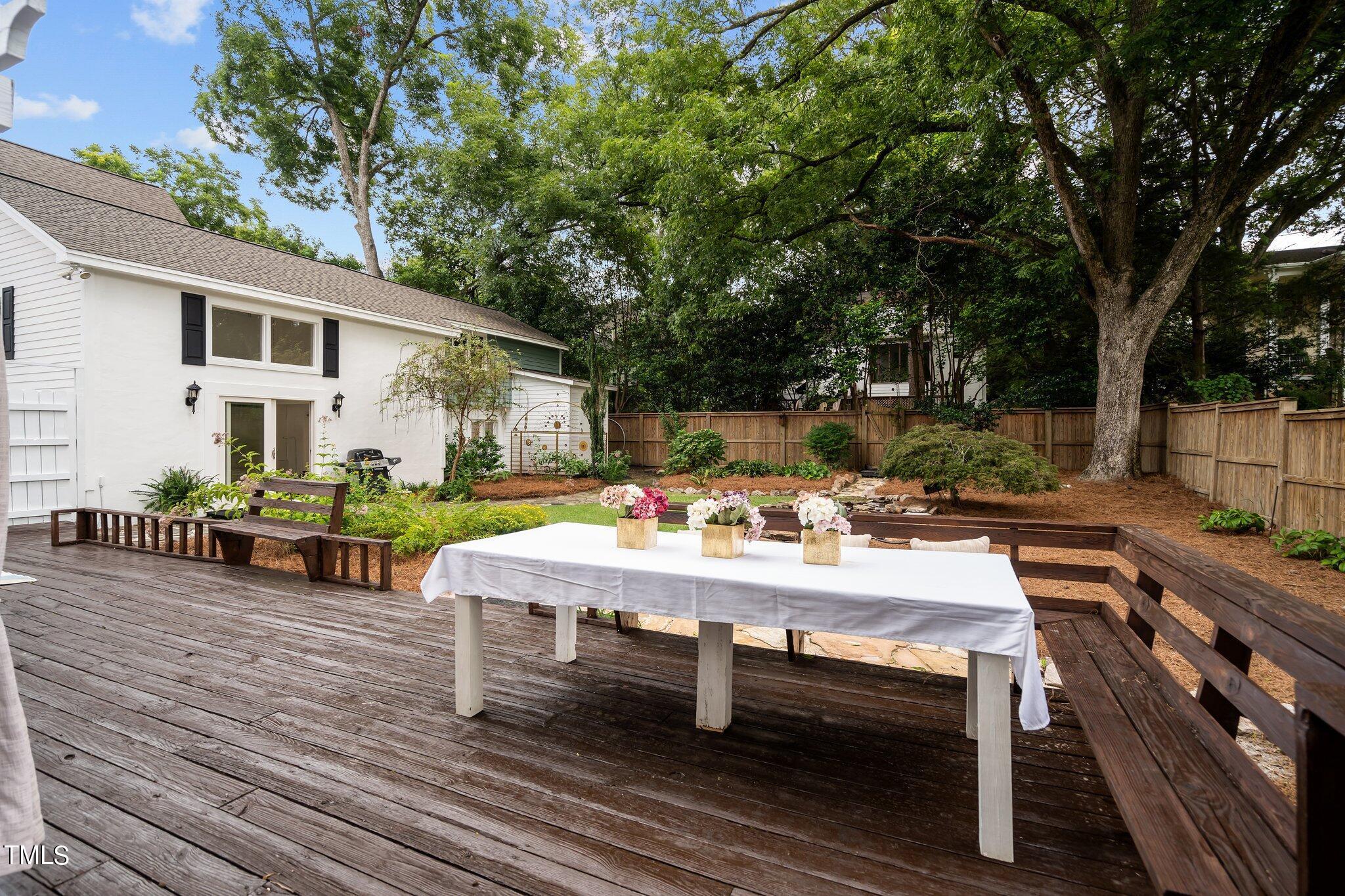 3215 Merriman Avenue Raleigh, NC 27607 - Photo 44 of 66 a view of backyard of a house with seating space