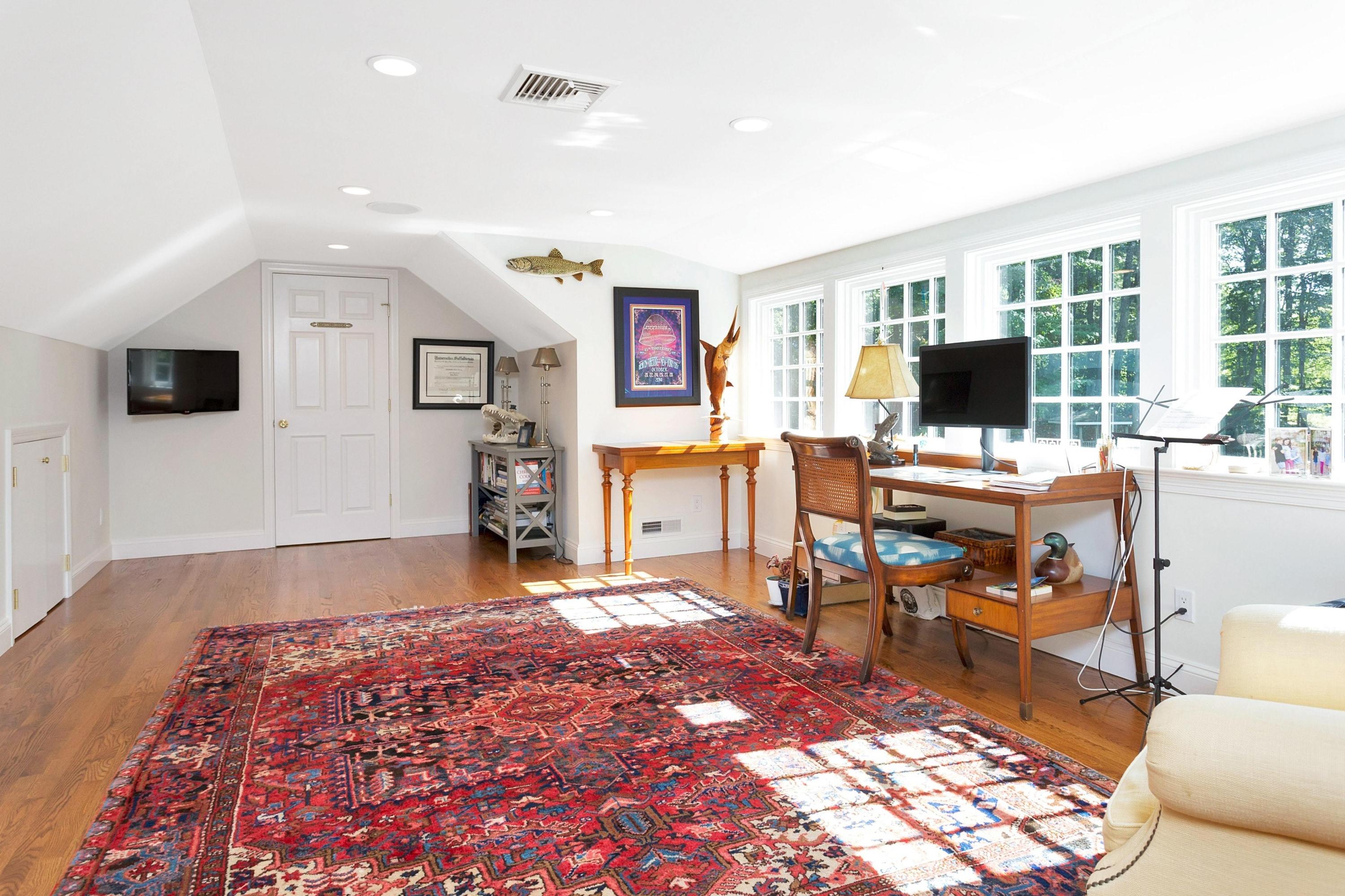 44 Deepwood Road Darien, CT 06820 - Photo 18 of 45 a workspace with furniture hardwood and a window