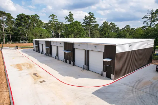 a view of backyard with green space