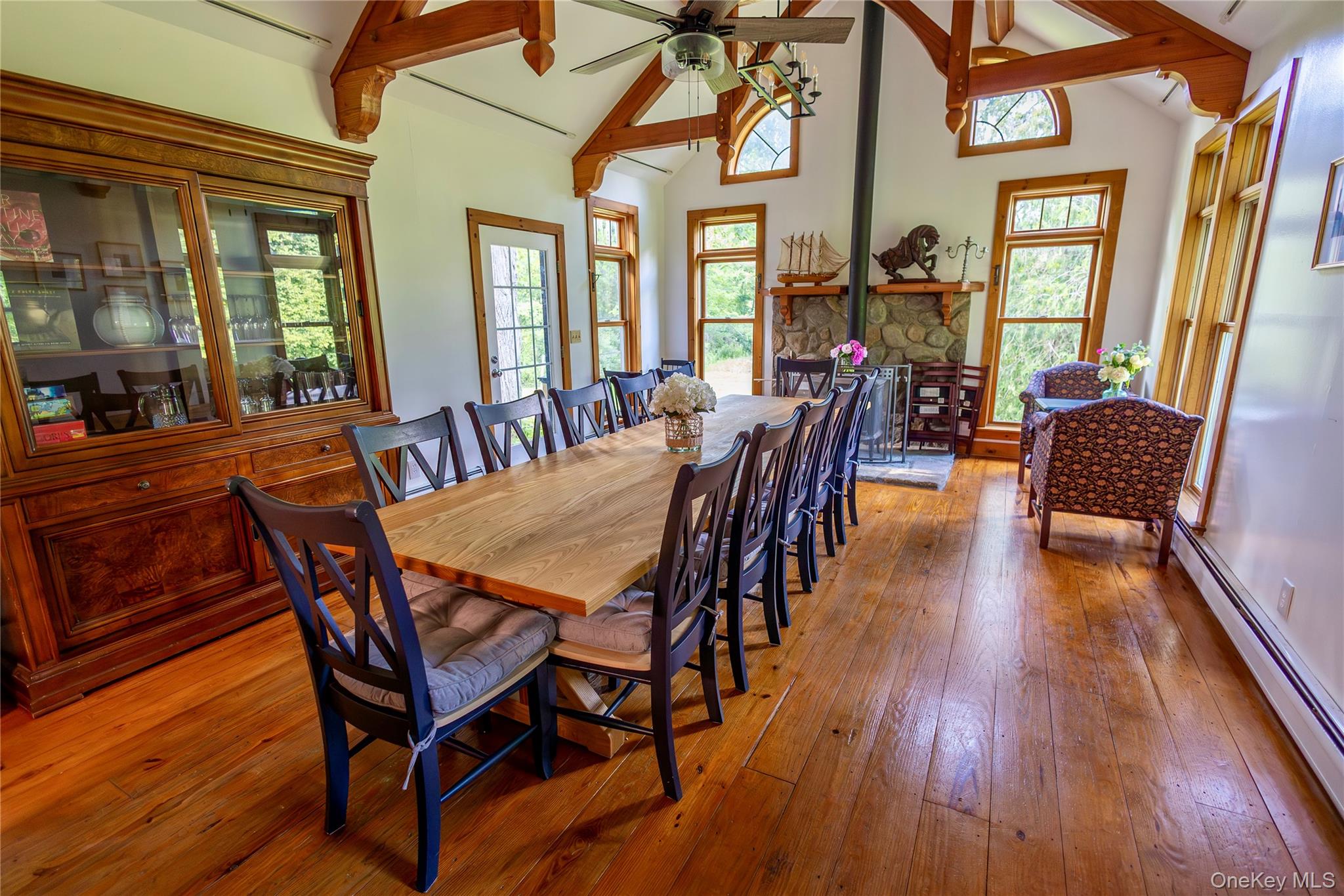 729 Cold Spring Road Stanfordville, NY 12581 - Photo 17 of 47 a view of a dining room with furniture window and wooden floor