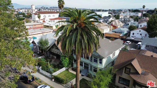 an aerial view of multiple house
