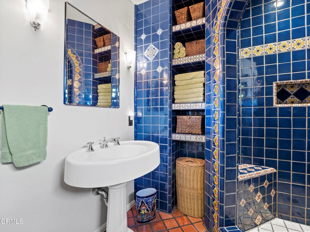 1505 Carroll Drive Altadena, CA 91001 - Photo 34 of 40 a bathroom with a sink and a mirror