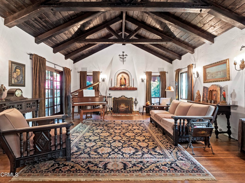 1505 Carroll Drive Altadena, CA 91001 - Photo 5 of 40 a living room with furniture and a wooden floor