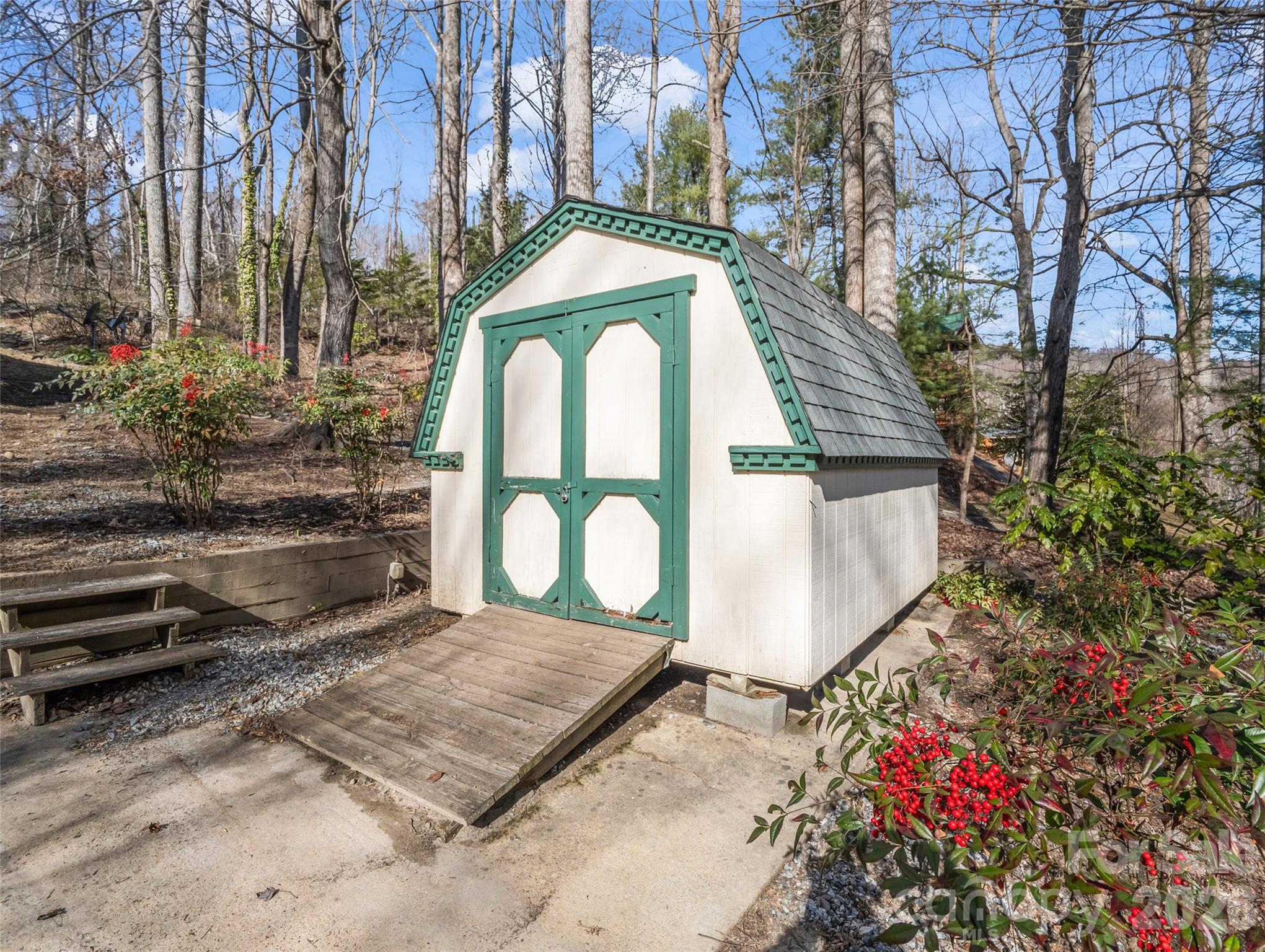 1594 Indian Cave Road Hendersonville, NC 28739 - Photo 45 of 48 a front view of a house with a yard