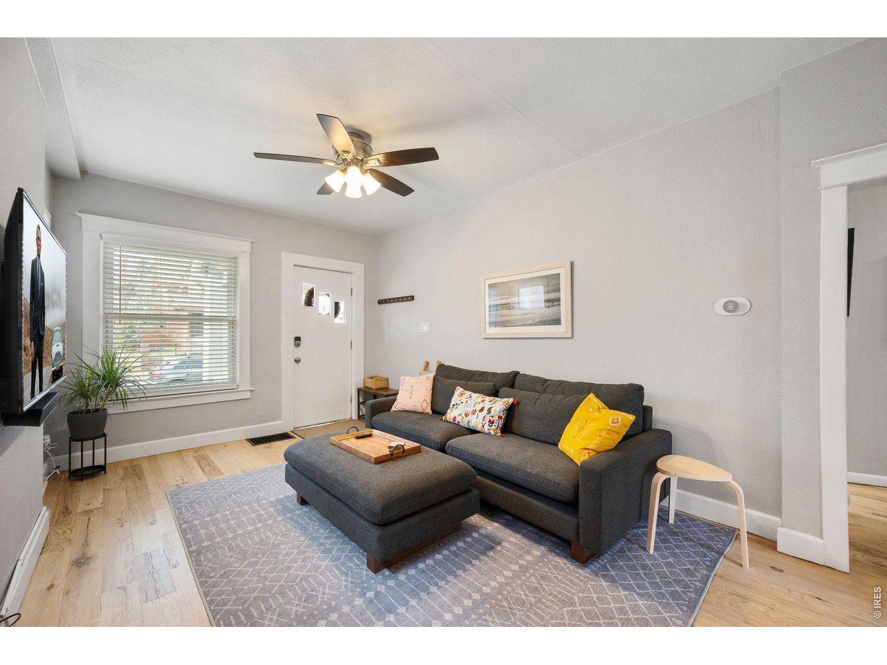 1070 Cook Street Denver, CO 80206 - Photo 4 of 35 a living room with furniture and a flat screen tv
