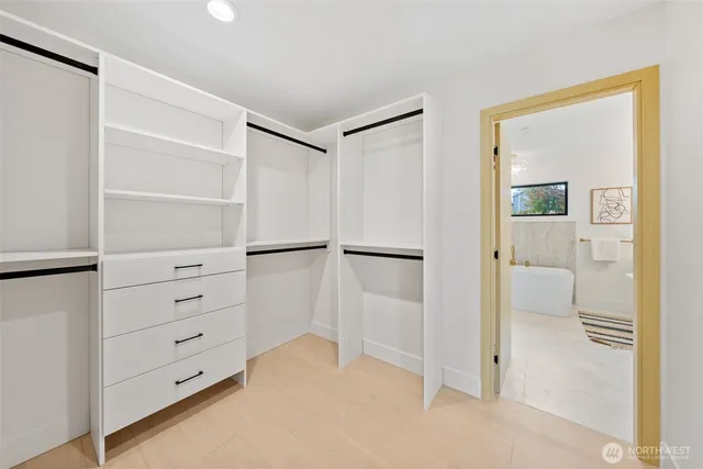 a view of closet area