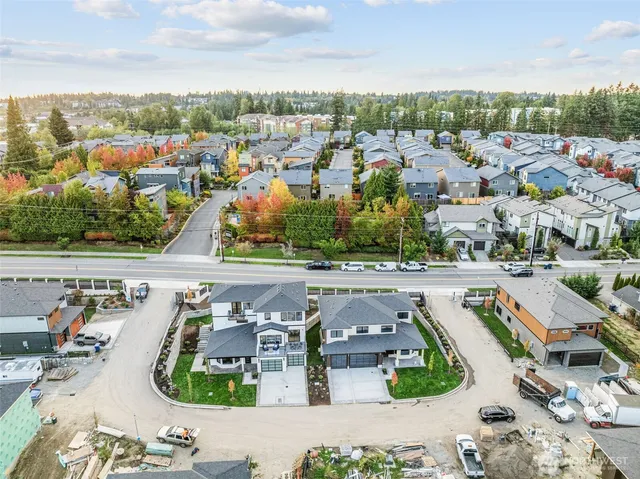 an aerial view of a city