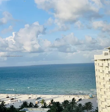 a view of beach and ocean