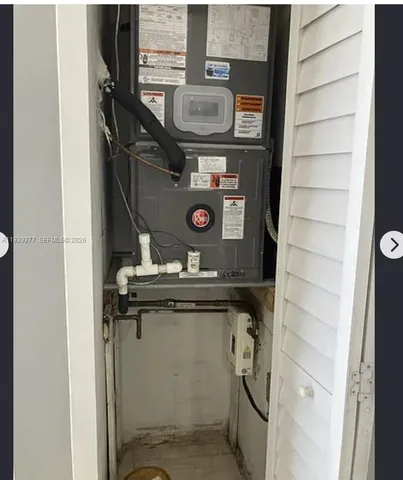 a close view of water heater room