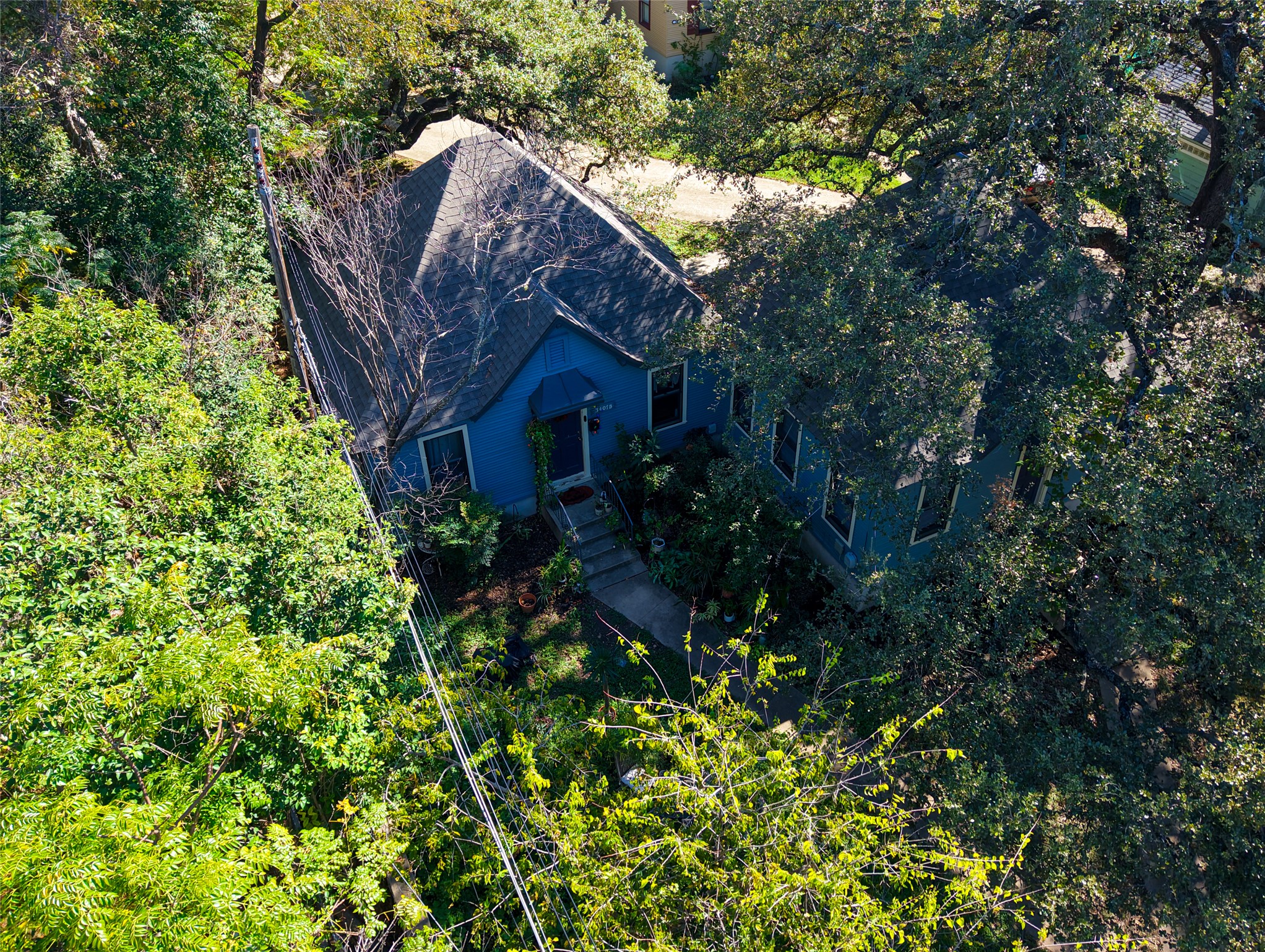 3407 Hampton Road, Unit A AND B Austin, TX 78705 - Photo 6 of 14 a view of a house in a forest